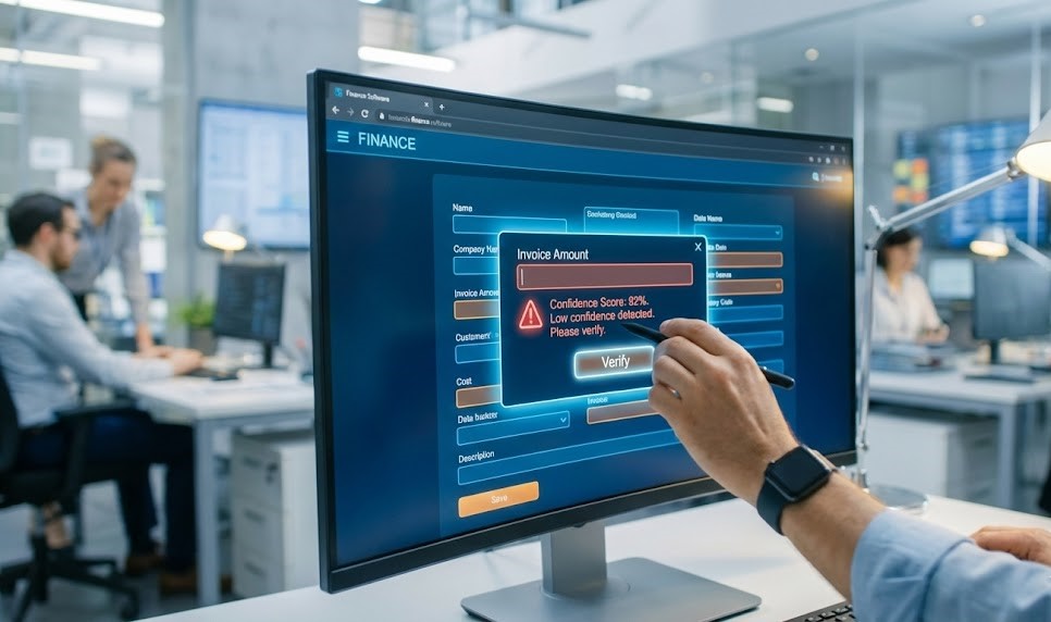 Human-in-the-loop workflow interface showing a manual validation step for automation best practices.
