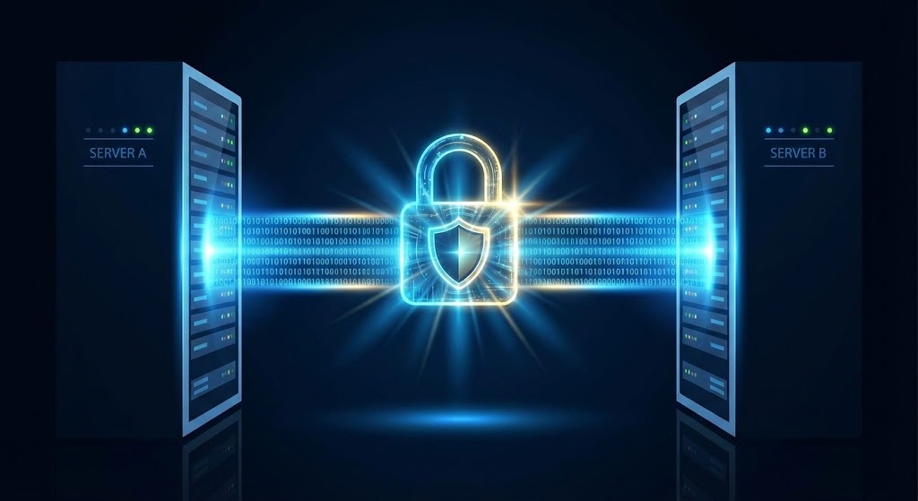 Illustration of the role of api in automation connecting disparate software systems