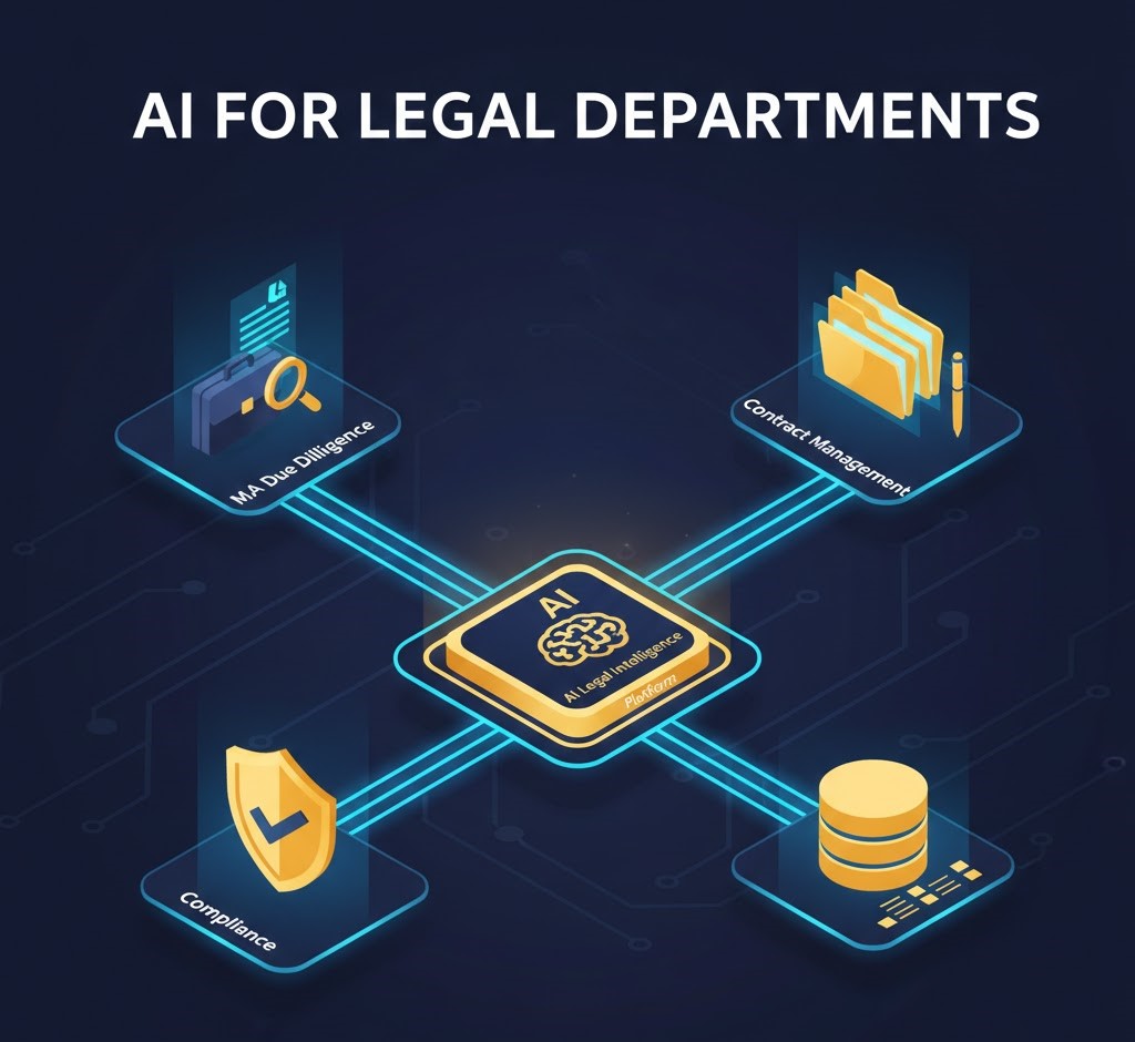 Concept illustration of data extraction for legal teams analyzing complex contracts