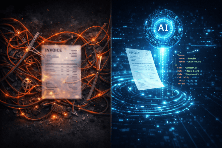 A conceptual comparison between legacy template OCR and modern AI document extraction APIs